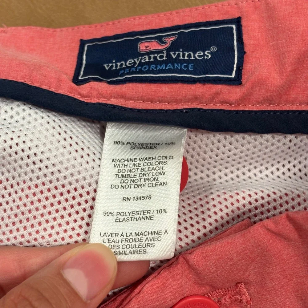 Vineyard Vines Performance‎ Breaker Shorts Mens 29 Coral Pink Stretch Golf 8